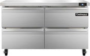 Continental Refrigerator SW48-D Two Section Work Top Refrigerator 48"W, With Four Drawers