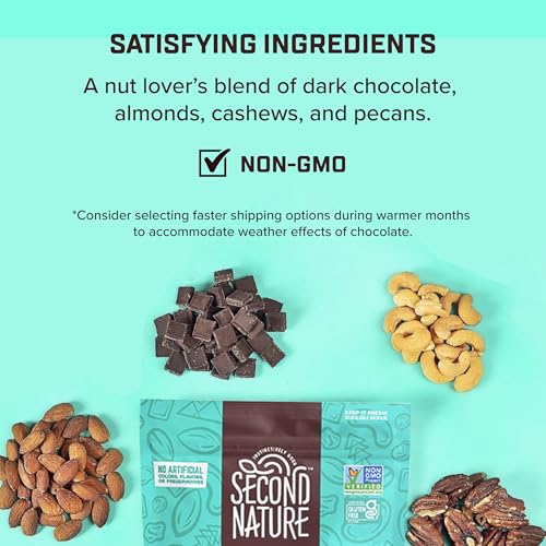 Second Nature Dark Chocolate / 12 Ounce (Pack of 6) / 6 Snack & Trail Mixes