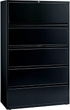 Hirsh Industries 42" Wide Five-Drawer Lateral File - Black 15004