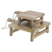 Display Riser Mango Wood - 9 2/5"L x 6 7/10"W x 3 2/5"H by HUBERT – Wood, Natural, Model 59067
