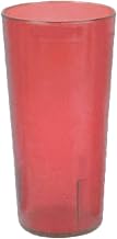 32 oz. (Ounce) Restaurant Tumbler Beverage Cup, Stackable Cups, Break-Resistant Commmerical Plastic, Set of 12 - Red