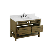 Karson Bathroom Vanity Chestnut Brown by Lighting Design – Wood, Chestnut Brown, Model VF60548MCB-BS