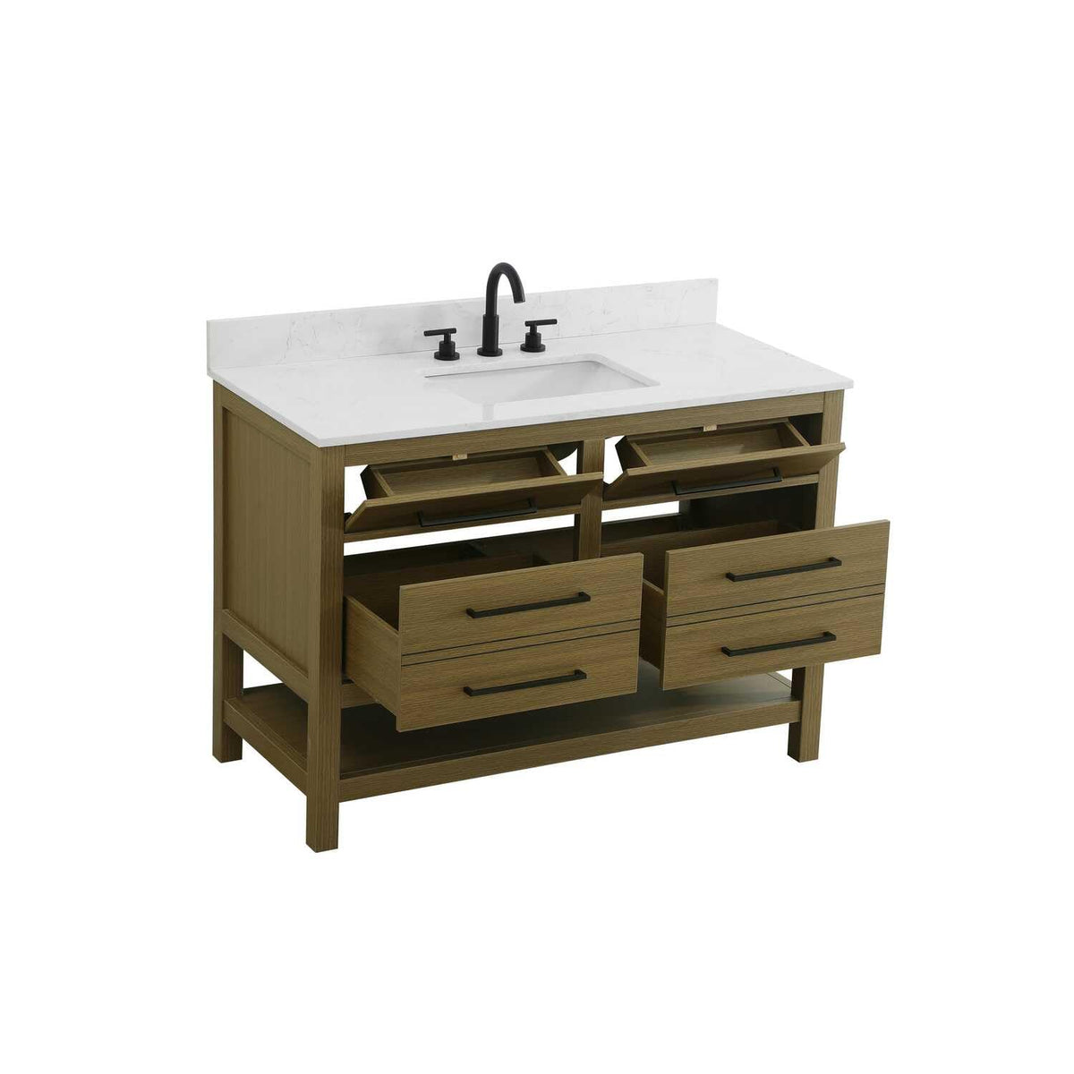 Karson Bathroom Vanity Chestnut Brown by Lighting Design – Wood, Chestnut Brown, Model VF60548MCB-BS
