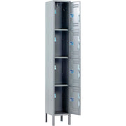 4-Tier 4 Door Locker by Global Industrial – Steel, Gray, Model 290600