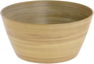 Wood-Look Serving Bowl Display Bowl, Melamine - 9 1/4"Dia x 4 1/4"H
