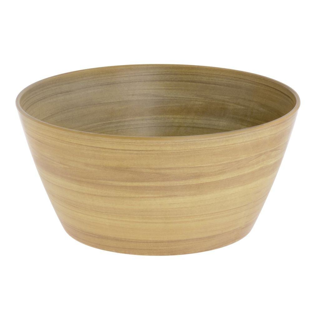 Wood-Look Serving Bowl Display Bowl by HUBERT – Melamine, Brown, Model H0193-BUTCHER