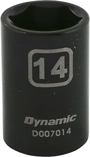 Dynamic Tools 3/8" Drive 6 Point Metric, 14mm Standard Length, Impact Socket