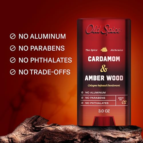 Old Spice Cardamom + Amber Wood / 3 Ounce (Pack of 1) / 1 Deodorant