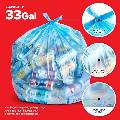 Stock Your Home 120 / 1 Count (Pack of 120) / Blue Trash Bags
