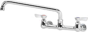 Krowne 12-816L - Silver Series 8" Center Wall Mount Faucet, 16" Spout