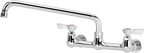 Krowne 12-816L - Silver Series 8" Center Wall Mount Faucet, 16" Spout