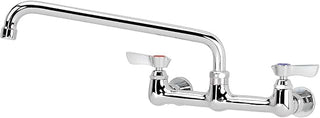Krowne 12-816L - Silver Series 8" Center Wall Mount Faucet, 16" Spout