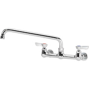 Silver Series 8" Center Wall Mount Faucet by Krowne – 18"L x 12"W x 2"H, Brass, Silver, Model 12-816L