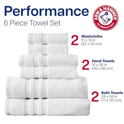 ARM & HAMMER Light Grey / Towel Set (Washcloths, Hand Towels, Bath Towels) / 1 Towel Sets