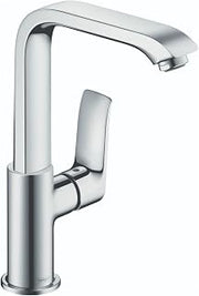 hansgrohe Metris Modern Upgrade Easy Install 1-Handle 1-Hole 10-inch Tall Bathroom Sink Faucet in Chrome, 31087001