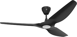 Big Ass Fans Haiku L 60" Smart Ceiling Fan with LED Light, Whisper-Quiet Indoor Ceiling Fan, WiFi App Control, Alexa & Google Compatible, Black