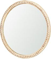 Mercana Roan Light Brown Wood Beaded Wall Mirror