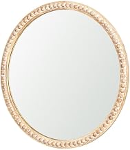 Mercana Roan Light Brown Wood Beaded Wall Mirror
