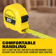 STANLEY 7.6 m / Black, Yellow / Classic Tape Measures