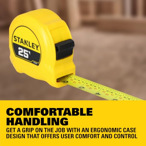 STANLEY 7.6 m / Black, Yellow / Classic Tape Measures