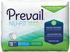 Prevail Nu-Fit Brief, Large, Moderate Absorbency, First Quality NU-013/1 - Case of 72