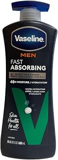 Vaseline Men Body & Face Lotion, Fast Absorbing 20.3 oz (Pack of 11)