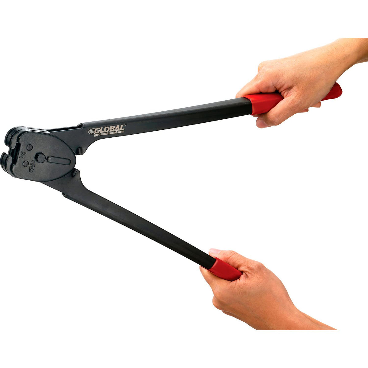 Sealer for 3/4" Strap Width by Global Industrial – 15.95"L x 4.13"W x 1.38"H, Steel, Black, Model C3126