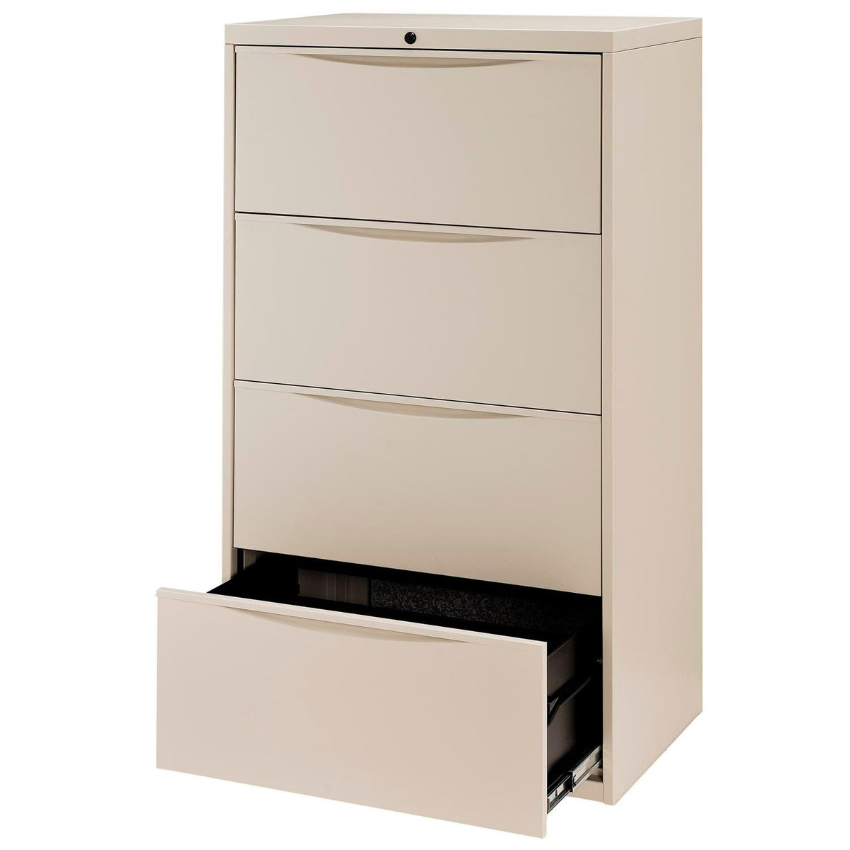 30" W Premium Lateral File Cabinet by Global Industrial – 30 inches (W) x 18 inches (D) x 52 inches (H), Alloy Steel, Putty, Model LF-30-4D-PUTTY