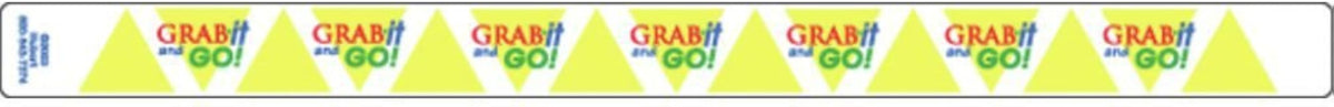 HUBERT "Grab It & Go" Tamper Evident Labels - 13 3/4"L x 1"H, 500 Per Roll
