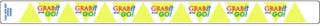 HUBERT "Grab It & Go" Tamper Evident Labels - 13 3/4"L x 1"H, 500 Per Roll