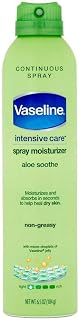 Vaseline Spray & Go Moisturizer, Aloe Fresh, 6.5 oz ( Pack of 6)