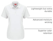 Red Kap Small / White / Short Sleeve Performance Knit® Pocketless Core Polo Polos