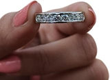 2 Ct Round Cut Channel Set Half Eternity Diamond Wedding Proposal Band Engagement Ring For Women 14K White Gold Plated Beautiful Ring 925 Sterling Silver Handmade Anniversary Ring