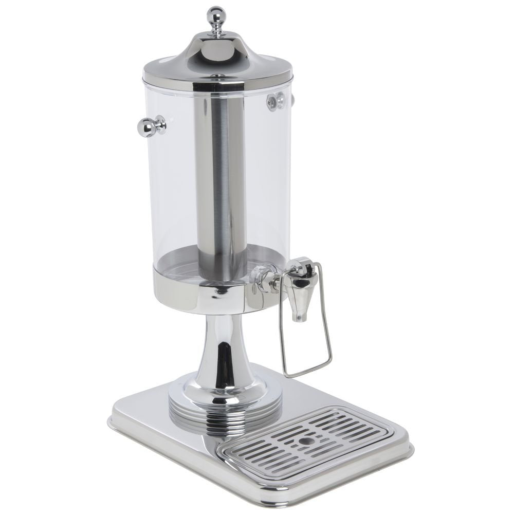 Beverage Dispenser with Ice Cylinder 4 Liter by HUBERT – 4.0 liters, Stainless Steel, Silver, Model S12401G