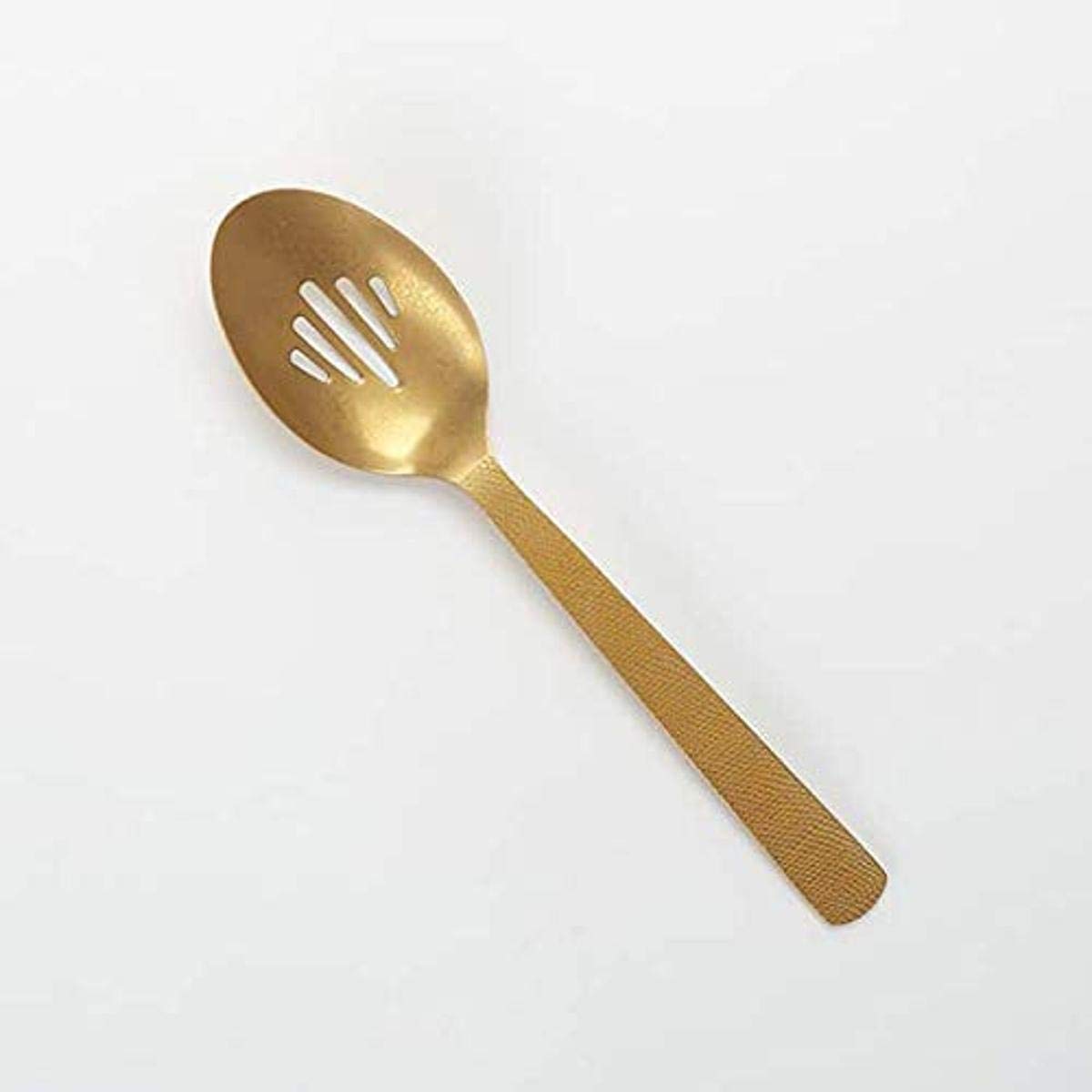 Hammered Slotted Spoon by American Metalcraft – Stainless Steel, Gold, Model GVHSS10