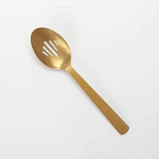 Hammered Slotted Spoon by American Metalcraft – Stainless Steel, Gold, Model GVHSS10