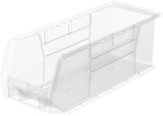 Akro-Mils 30224 AkroBins Plastic Storage Bins, 11"x 4"x 4", Clear, 12-Pack