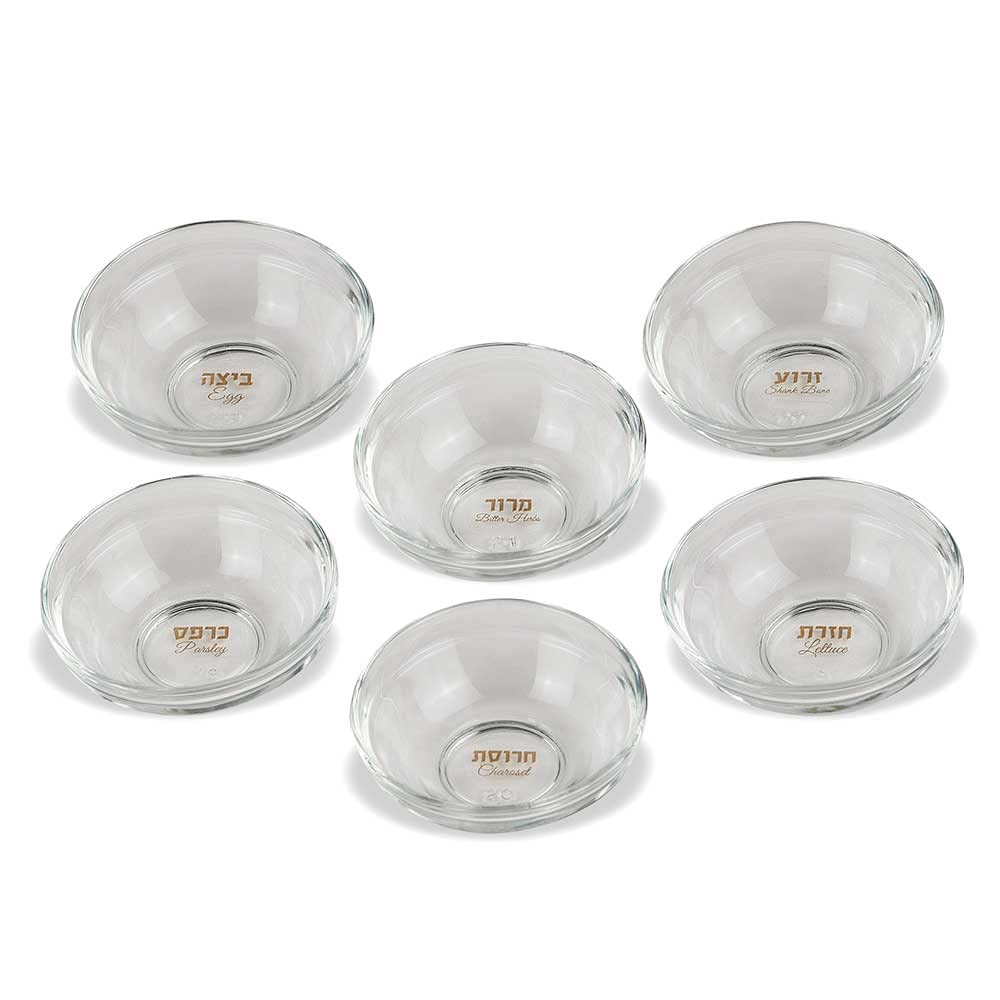 Zion Judaica Seder Plate, Antique Silver Metal With Glass Inserts, Tree Motif