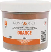 Roxy & Rich Fat Dispersible Powder Food Color, 50 Grams Orange