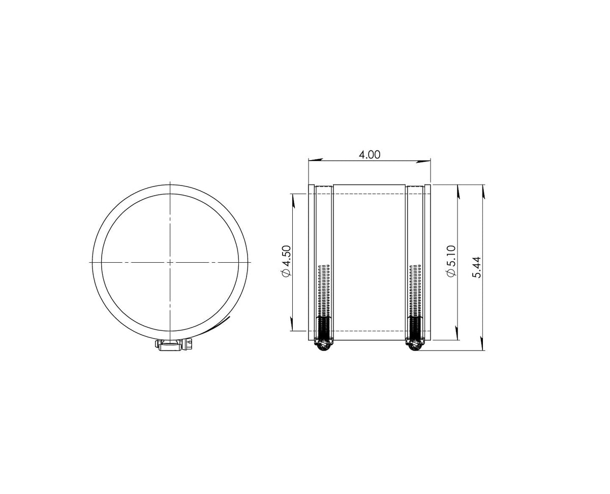 4 In. x 4 In. Plastic to Plastic PVC Coupling - 1 Each by Fernco – 4 Inch, Polyvinyl Chloride, Black, Model P1056-44