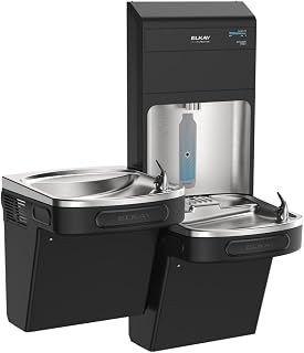 Elkay Pro Bottle Filling Station & Bi-Level ADA Cooler, PFAS, Black