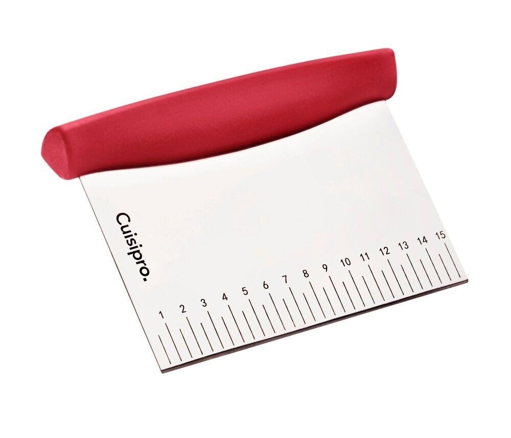 Dough Cutter by Cuisipro – Medium, Stainless Steel, Red, Model 747366