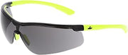 MCR Safety Klondike KD7 Series Low Profile Safety Glasses with Zero Removable Parts in Black/Gray Frame or Hi-Vis Lime Frame
