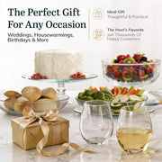 Libbey Red & White 12 / 12 Count / Stemless Wine Glasses