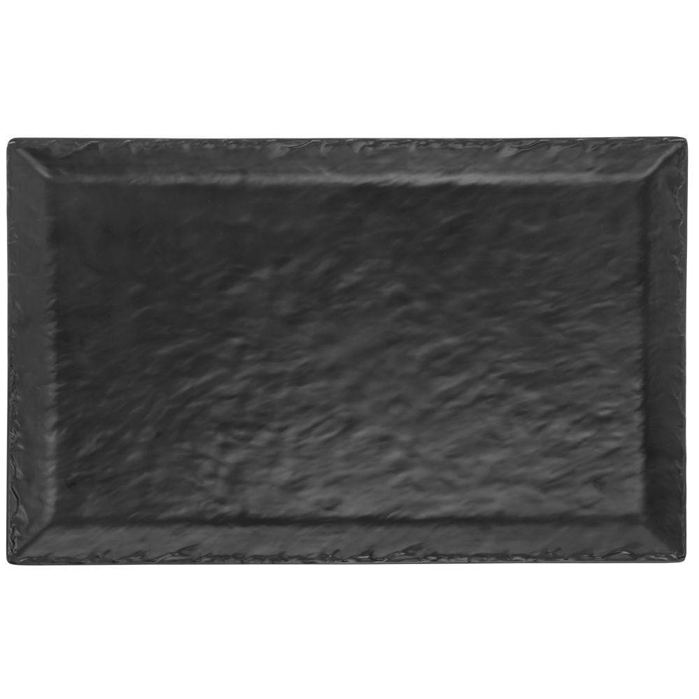 Cal-MIL Rectangular Melamine Platter Faux Slate Collection 21L x 13W by CAL MIL PLASTIC PRODUCTS INC – Large, Plastic, Black, Model 688640193681
