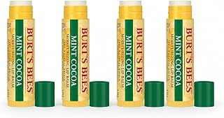 Burt's Bees Mint Cocoa Moisturizing Lip Balm .15 Ounce 100% Natural Origin (4)