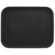 Nonskid Black Polypropylene Serving Tray - 18" L x 14" W x 1" H by HUBERT – 18" x 14" x 1", Plastic, Black