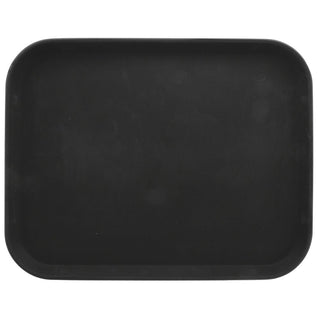 Nonskid Black Polypropylene Serving Tray - 18" L x 14" W x 1" H by HUBERT – 18" x 14" x 1", Plastic, Black