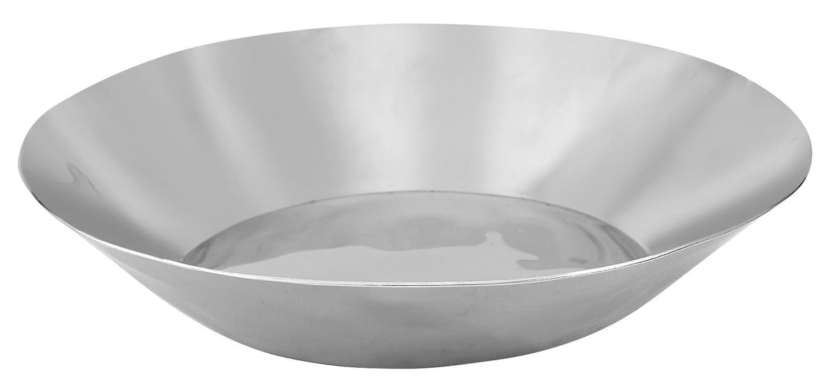 8-7/8" x 1-5/8" Extra Heavy Stainless Steel Round Premium Display Tray by Winco – 0.9", Stainless Steel, Silver, Model HPR-8
