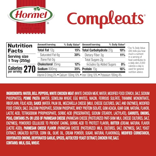 HORMEL COMPLEATS Italian Chicken and Penne / 9 Ounce (Pack of 6) / 6 Penne
